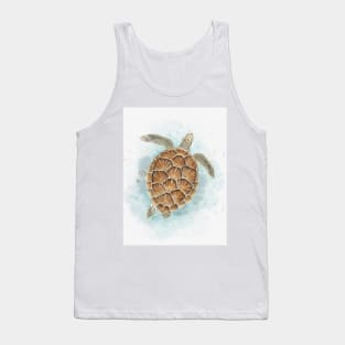 Trutleo watercolor painted illustration Tank Top